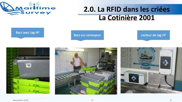 RFID pour la traçabilité des bacs, en marée et sous criée